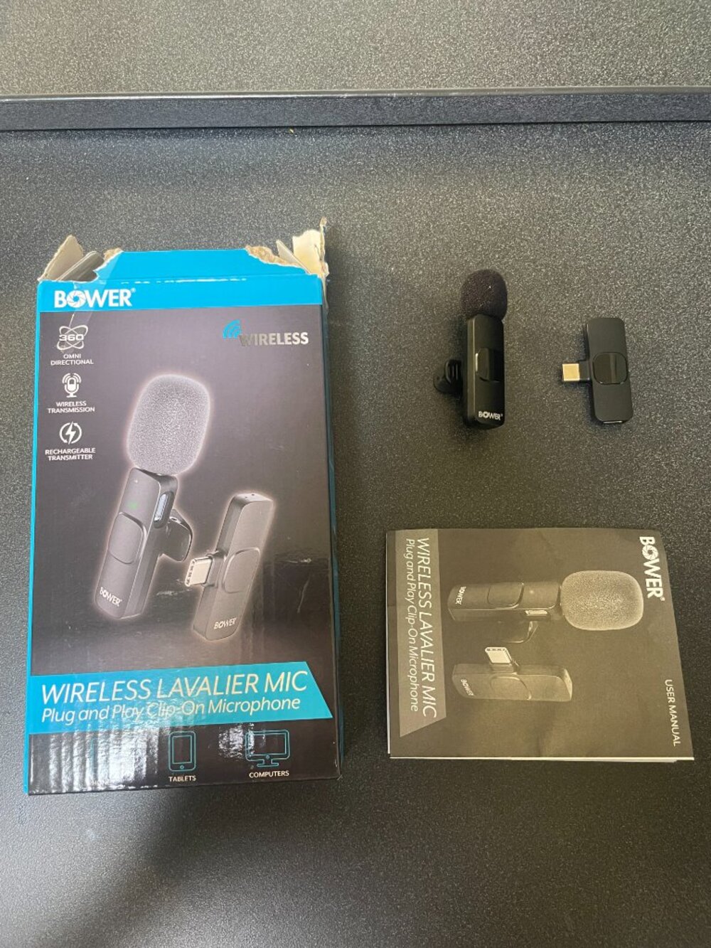 Bower Wireless Microphone for iPhone/Android